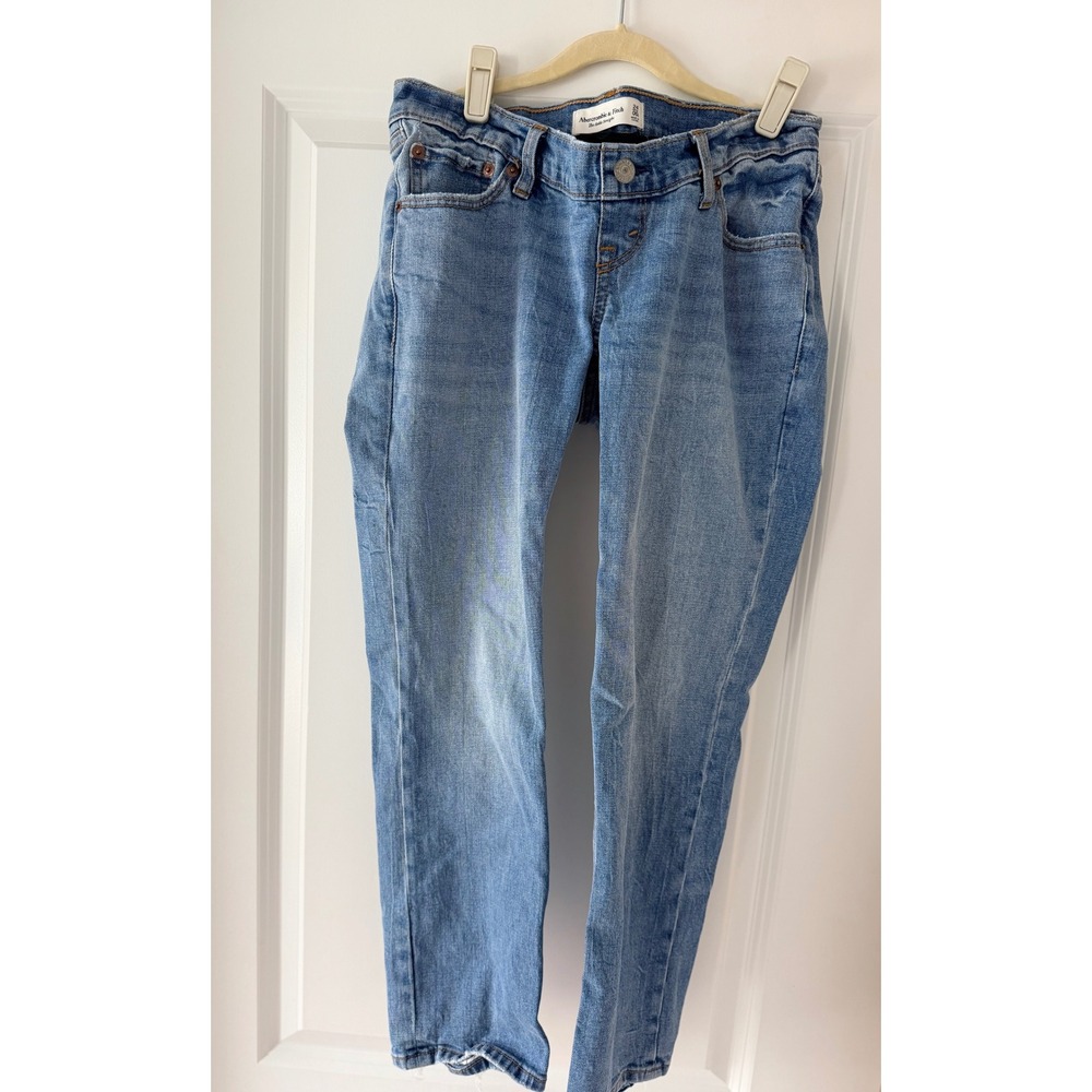 Abercrombie & Fitch The Ankle Straight Maternity Jeans Blue 24 00S Low Rise